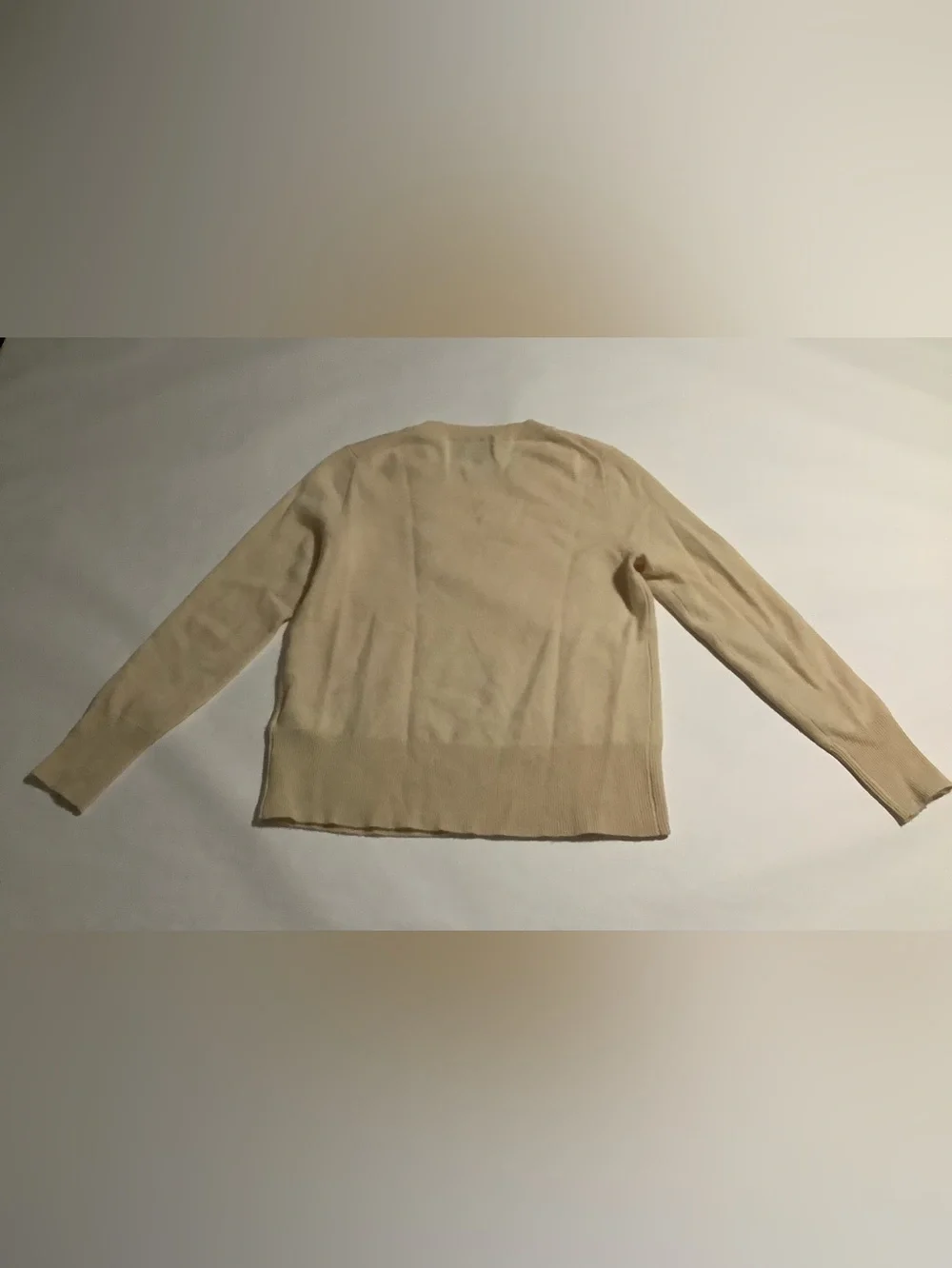 J. CREW 100% Cashmere Sweater Everyday Long Sleeve Pale Yellow Size XS